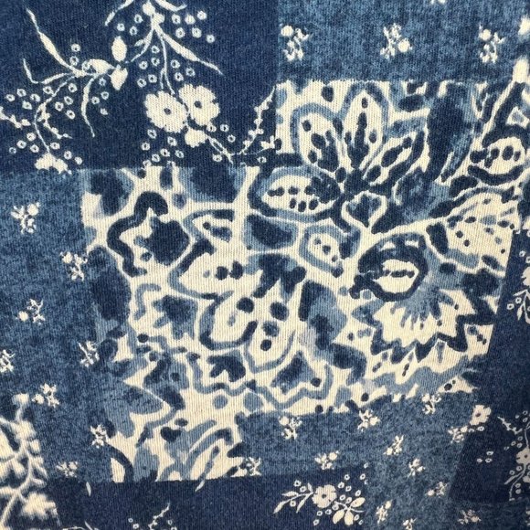 Lauren Ralph Lauren Midi Dress Small Blue‎ Floral Side Slits Sleeveless - Picture 4 of 10